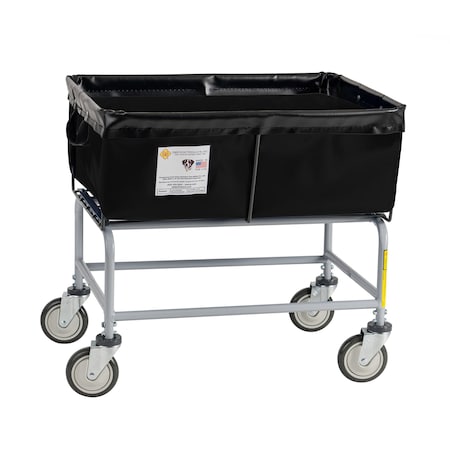 R&B Wire Products Elevated Basket Truck, Vinyl, 3 Bushel, Black 463BLK